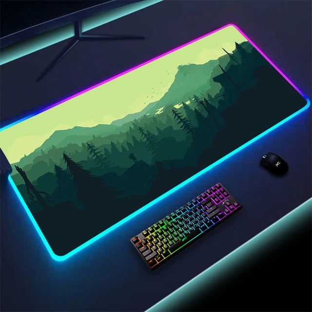 Luminous LED Lighting Mouse Pad Canvas Graffitti