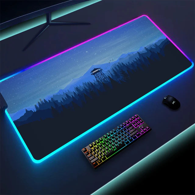 Luminous LED Lighting Mouse Pad Canvas Graffitti
