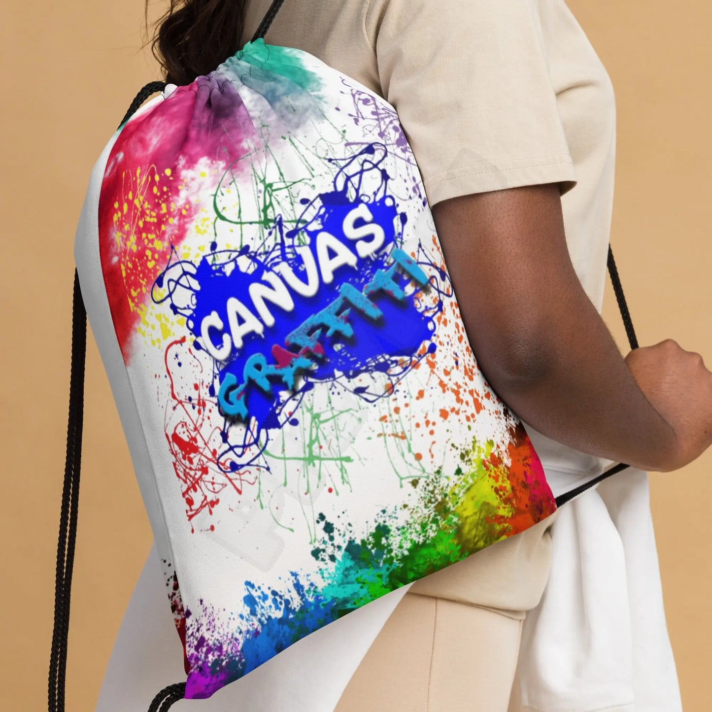 Drawstring bag 2Combine your love for vibrant prints and a sporty style with a cool drawstring bag. It's a must-have gym essential that can be worn as a backpack with drawstring cloCanvas GraffittiDrawstring bag 2