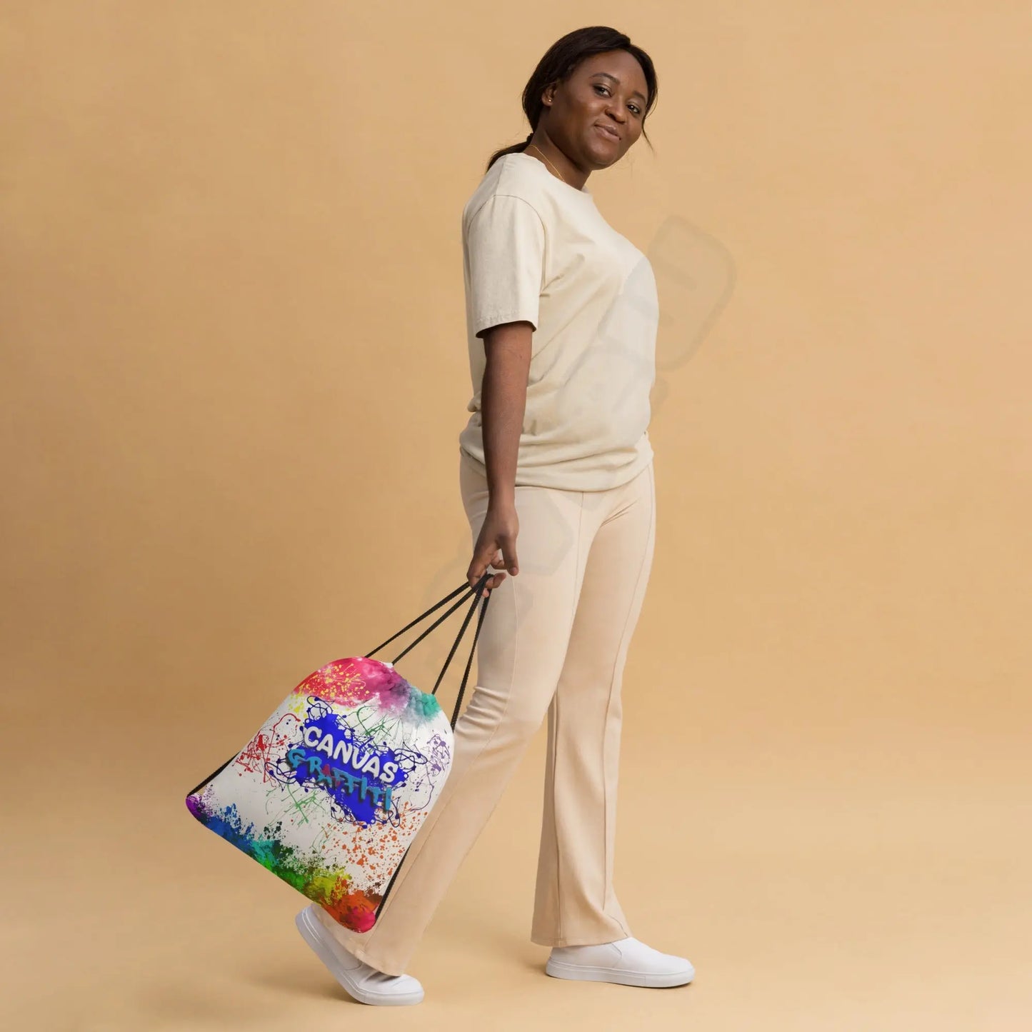 Drawstring bag 2Combine your love for vibrant prints and a sporty style with a cool drawstring bag. It's a must-have gym essential that can be worn as a backpack with drawstring cloCanvas GraffittiDrawstring bag 2