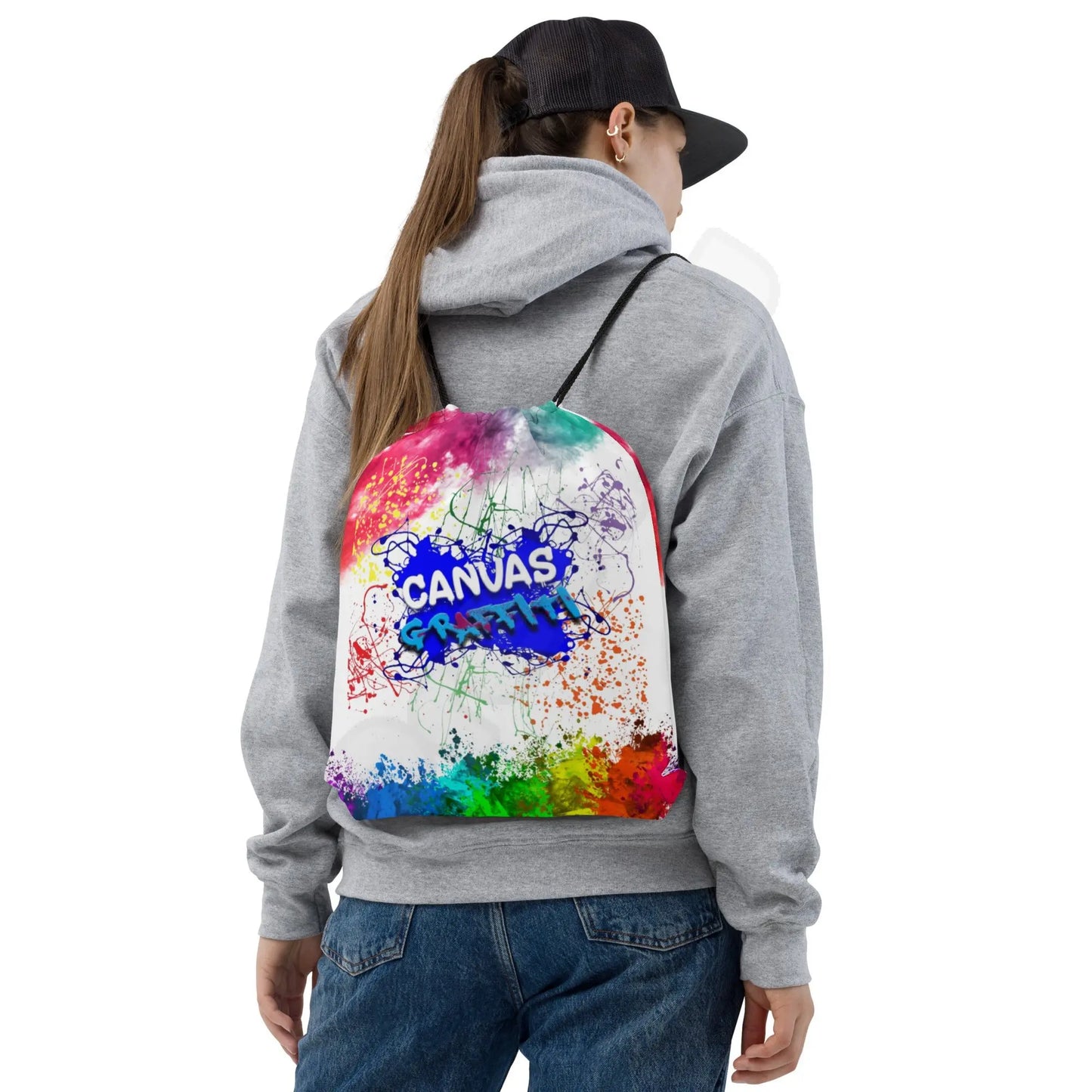 Drawstring bag 2Combine your love for vibrant prints and a sporty style with a cool drawstring bag. It's a must-have gym essential that can be worn as a backpack with drawstring cloCanvas GraffittiDrawstring bag 2