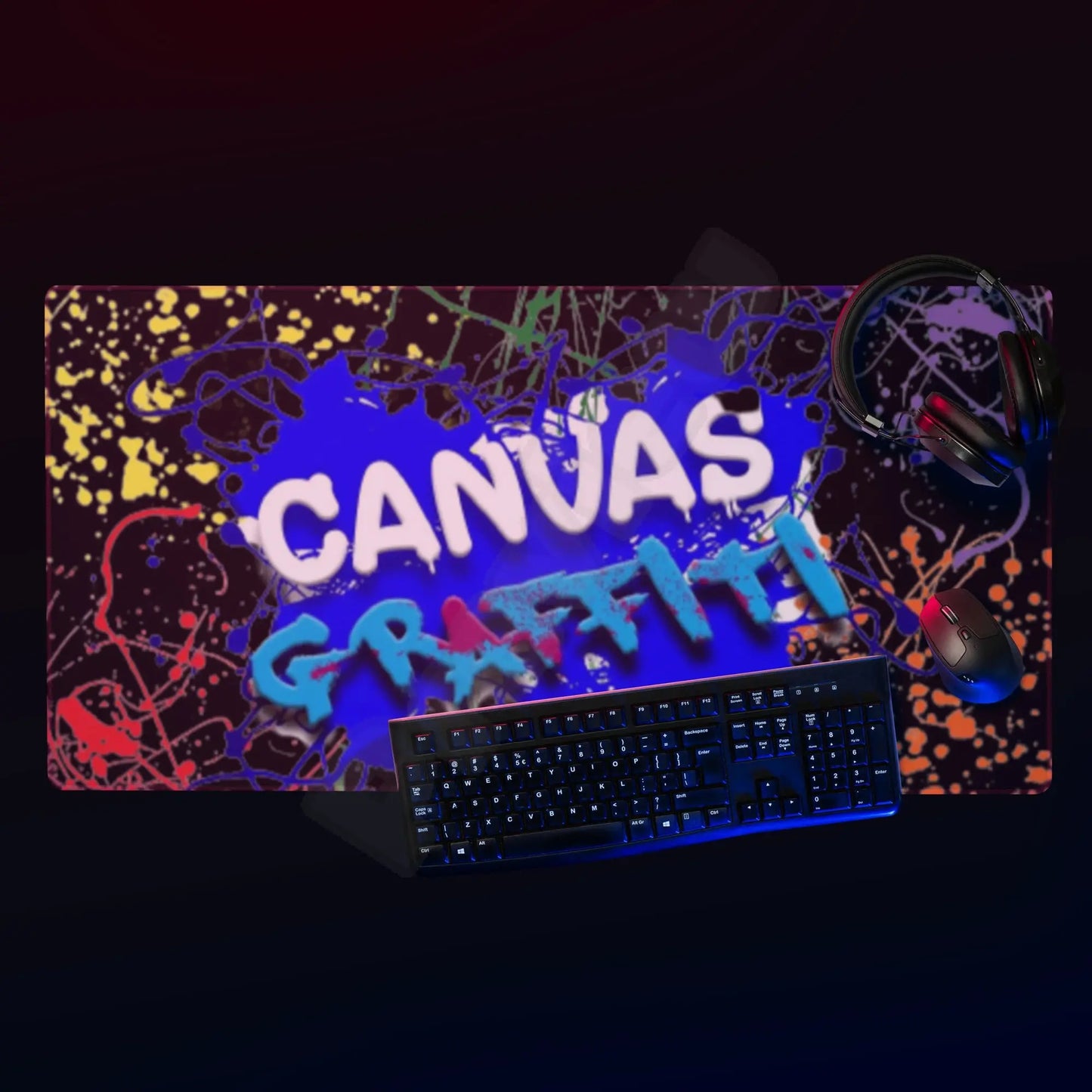 Gaming mouse pad black Canvas Graffitti