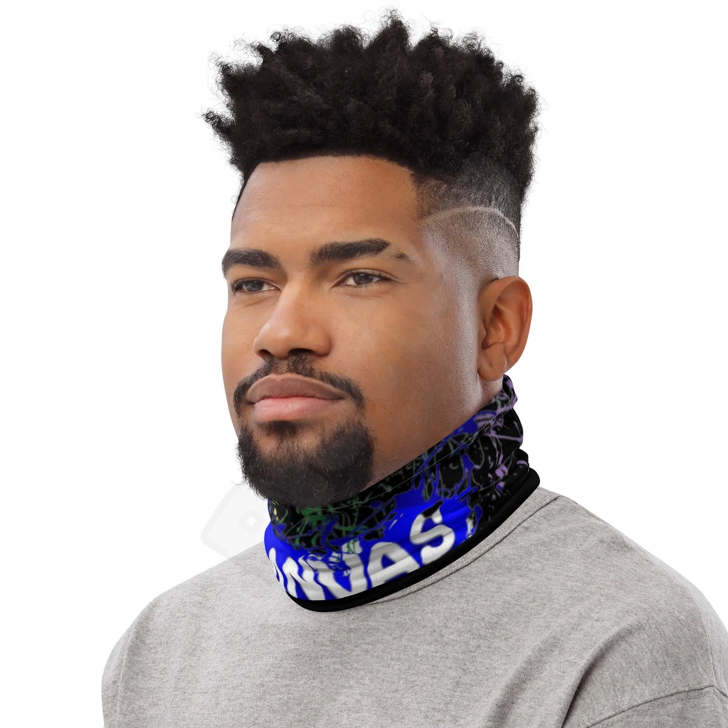 Neck Gaiter blackThis neck gaiter is a versatile accessory that can be used as a face covering, headband, bandana, wristband, and neck warmer. Upgrade your accessory game and find a Canvas GraffittiNeck Gaiter black