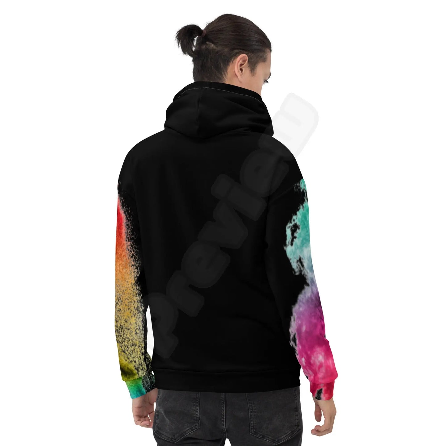 Unisex Hoodie (black)This comfy unisex hoodie has a soft outside with a vibrant print and an even softer brushed fleece inside. The hoodie has a relaxed fit, and it's perfect for wrappinCanvas GraffittiUnisex Hoodie (black)