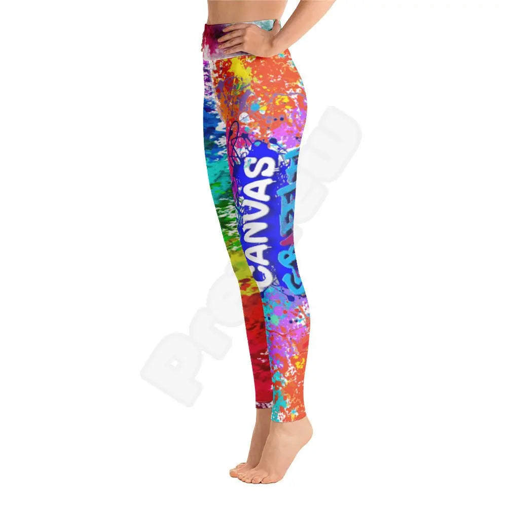 Yoga Leggings Canvas Graffitti
