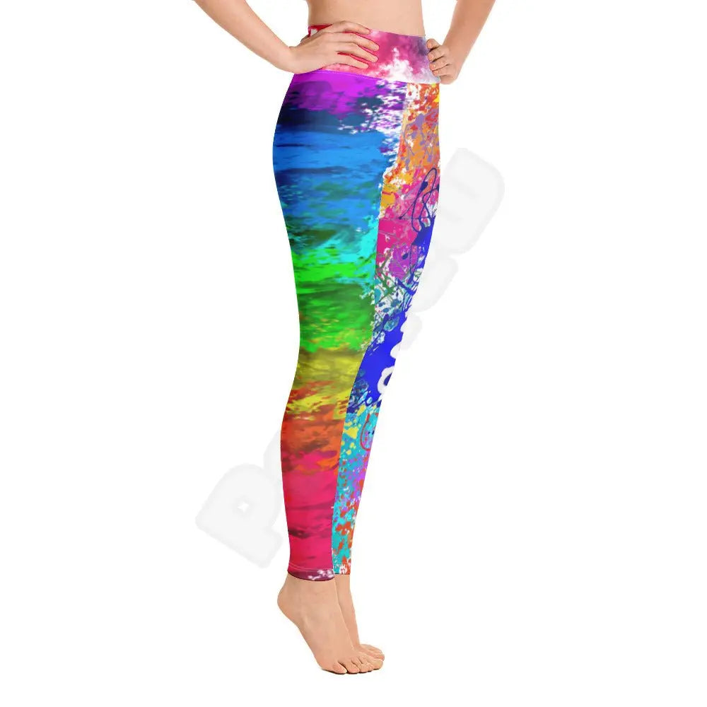Yoga Leggings Canvas Graffitti