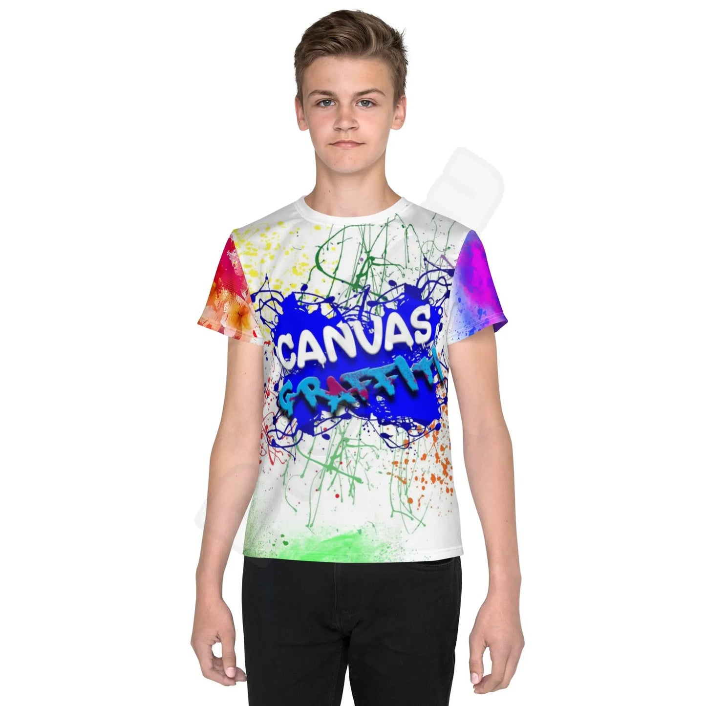 Youth crew neck t-shirt Canvas Graffitti