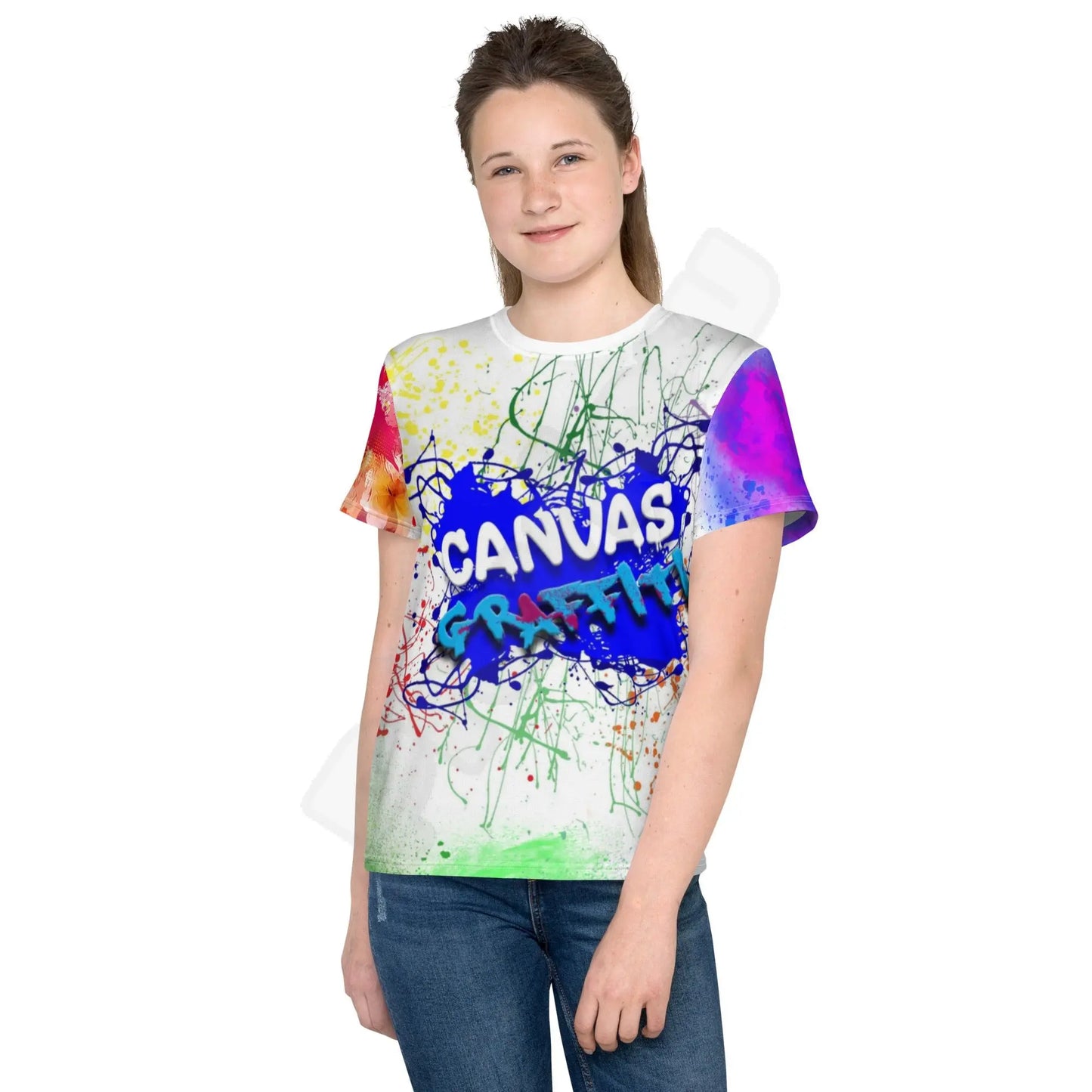 Youth crew neck t-shirt Canvas Graffitti