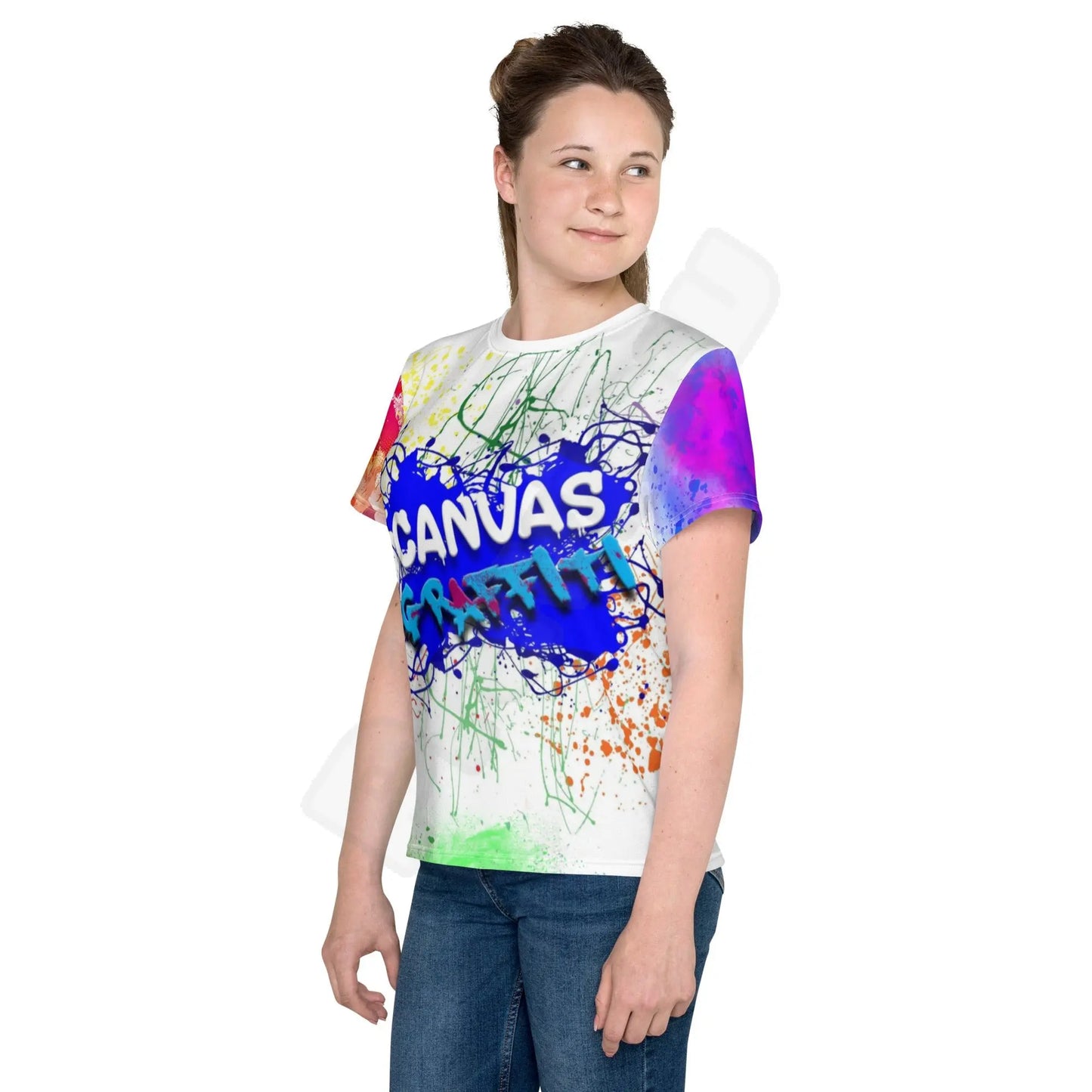 Youth crew neck t-shirt Canvas Graffitti