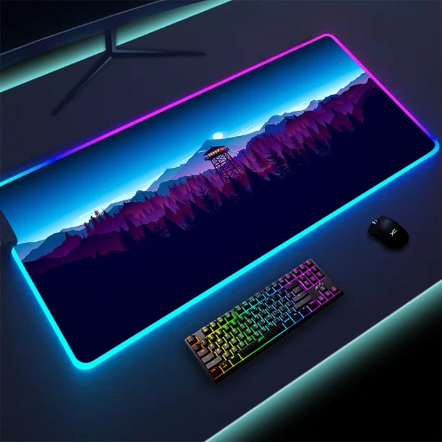 Luminous LED Lighting Mouse Pad Canvas Graffitti