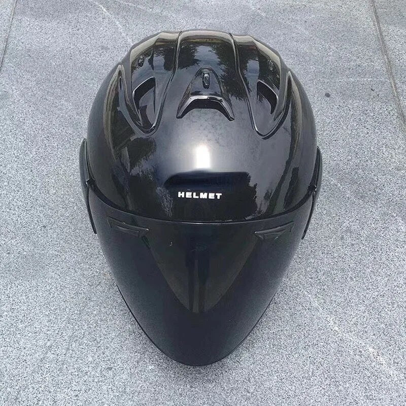 Motorcycle Half Helmet Canvas Graffitti