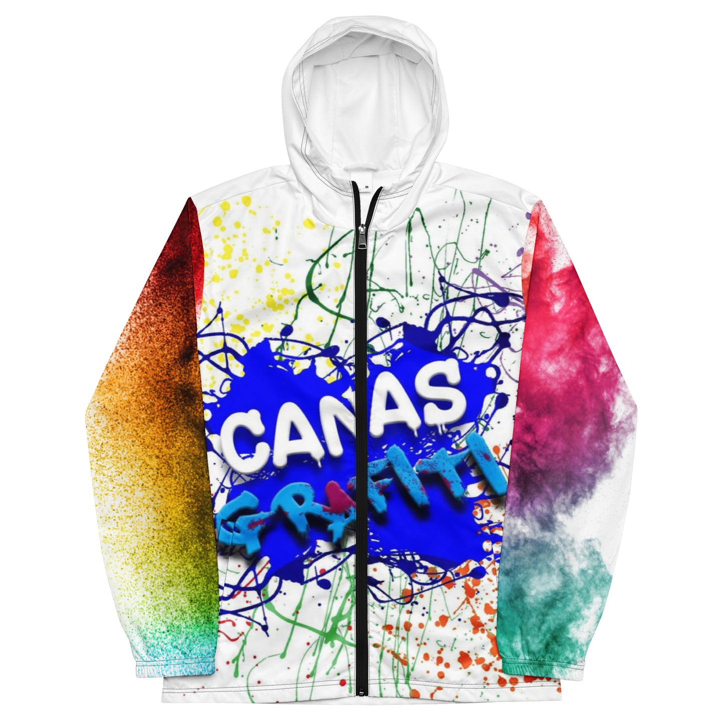 Men’s windbreakerThis lightweight windbreaker ensures maximum comfort on windy, rainy, and sunny days, thanks to the water-resistant fabric and breathable mesh lining. The windbreakeCanvas GraffittiMen’