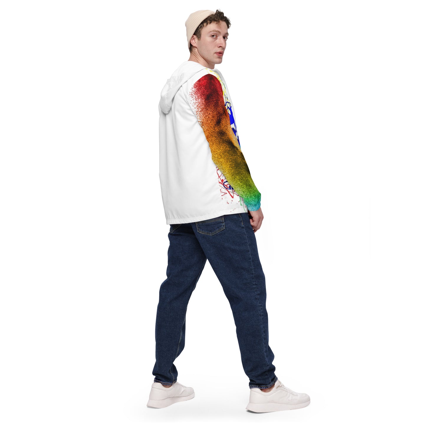 Men’s windbreakerThis lightweight windbreaker ensures maximum comfort on windy, rainy, and sunny days, thanks to the water-resistant fabric and breathable mesh lining. The windbreakeCanvas GraffittiMen’