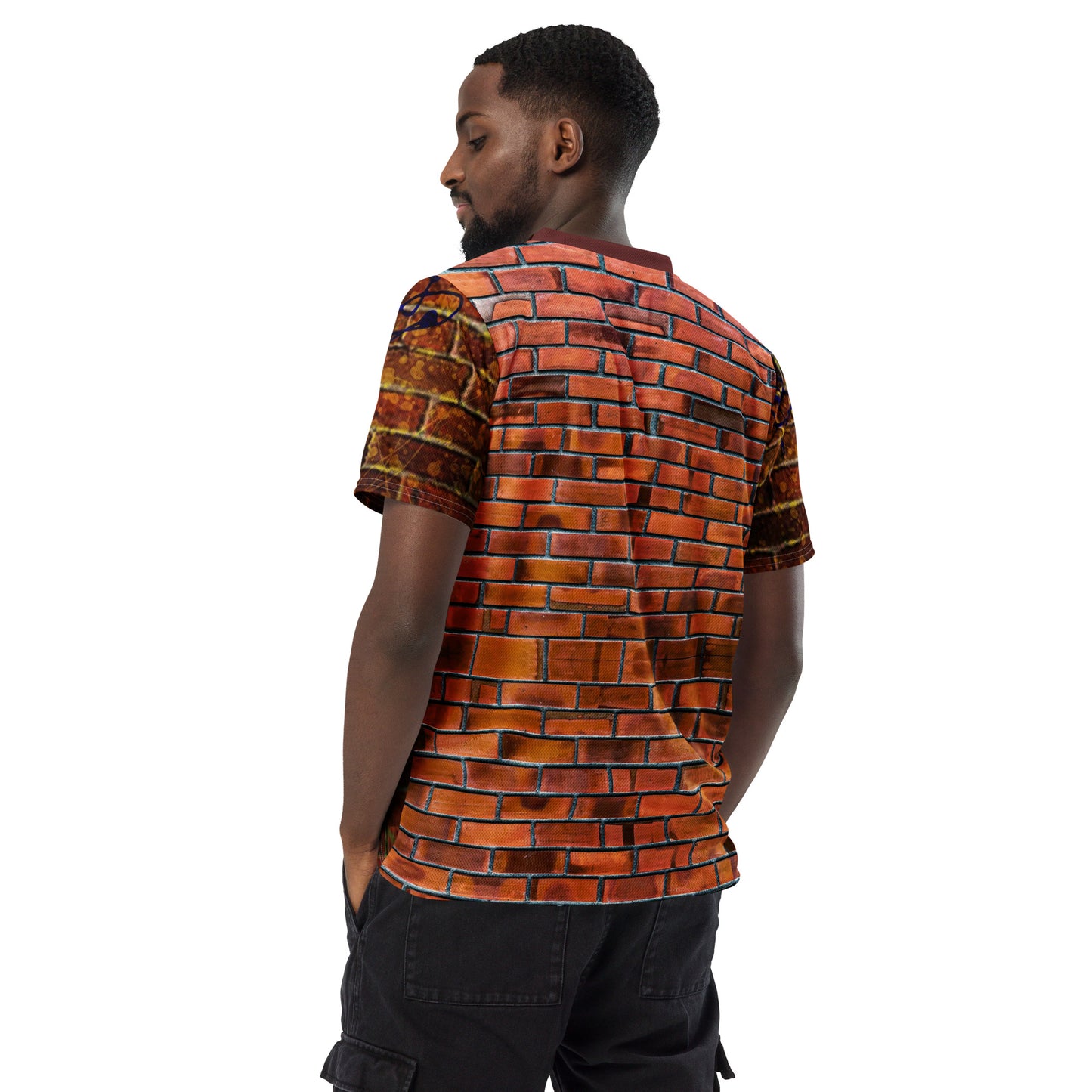 unisex sports jersey (brick)Looking for the perfect sports jersey? We have you covered—made of 100% recycled polyester fabric, this shirt is breathable, moisture-wicking, and has a double-layerCanvas Graffittiunisex sports jersey (brick)