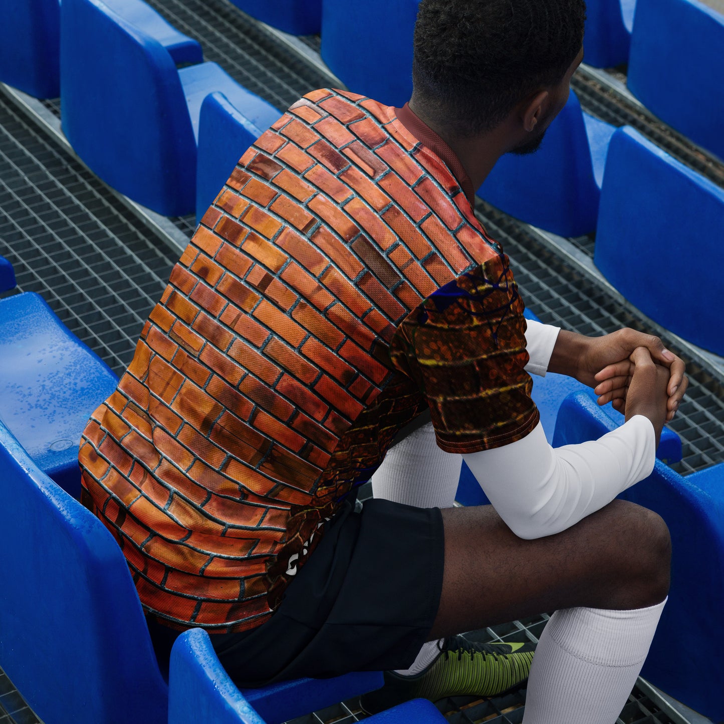 unisex sports jersey (brick)Looking for the perfect sports jersey? We have you covered—made of 100% recycled polyester fabric, this shirt is breathable, moisture-wicking, and has a double-layerCanvas Graffittiunisex sports jersey (brick)