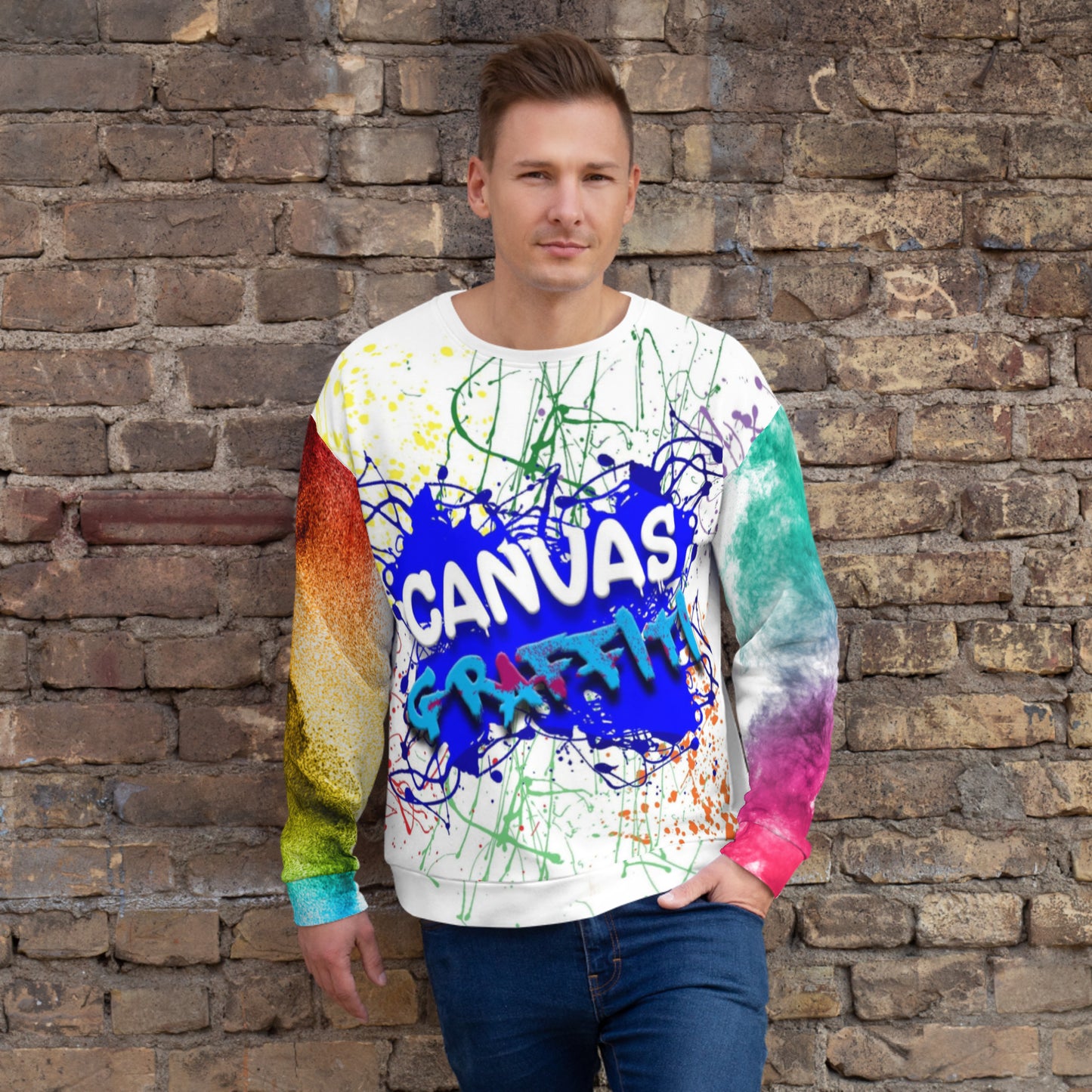 Unisex Sweatshirt Canvas Graffitti