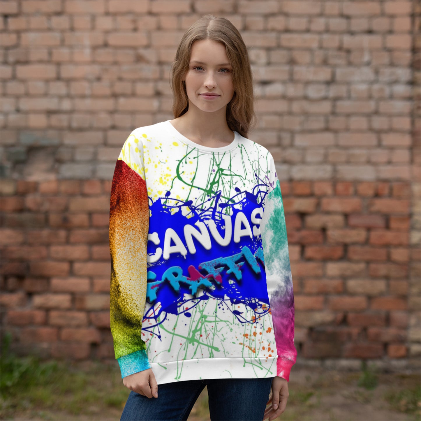 Unisex Sweatshirt Canvas Graffitti