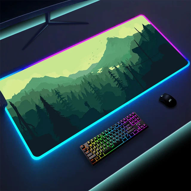Luminous LED Lighting Mouse Pad Canvas Graffitti