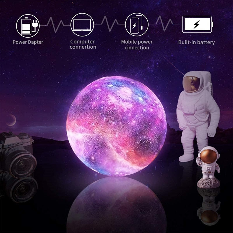 Galaxy Lamp Canvas Graffitti