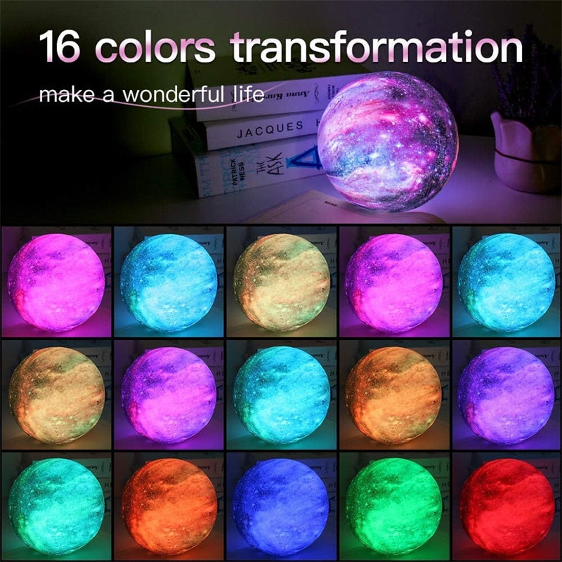 Galaxy Lamp Canvas Graffitti