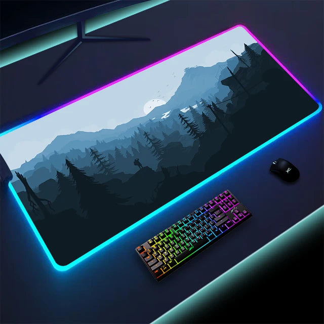 Luminous LED Lighting Mouse Pad Canvas Graffitti