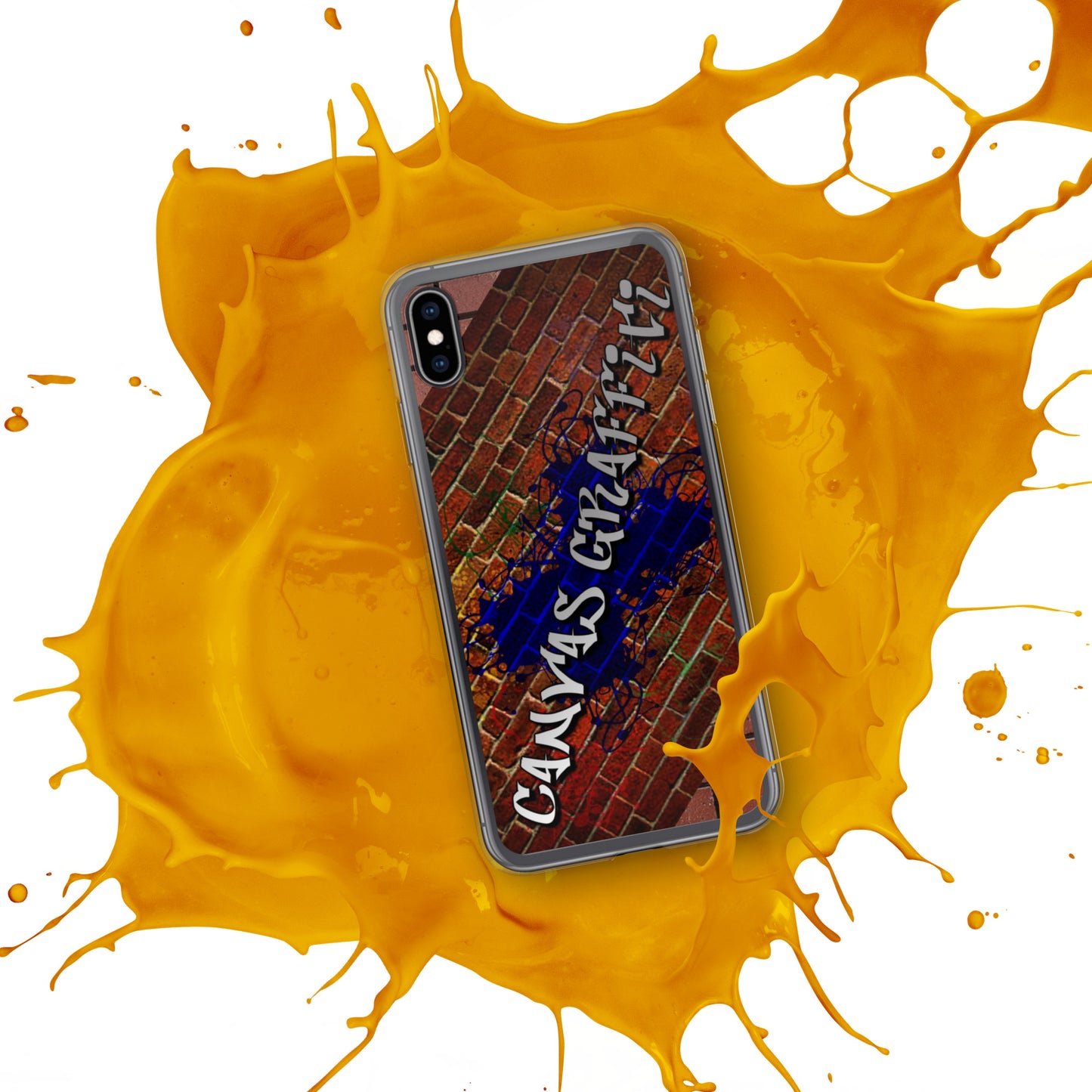 iPhone Case brickThis sleek iPhone case protects your phone from scratches, dust, oil, and dirt. It has a solid back and flexible sides that make it easy to take on and off, with preCanvas GraffittiiPhone Case brick