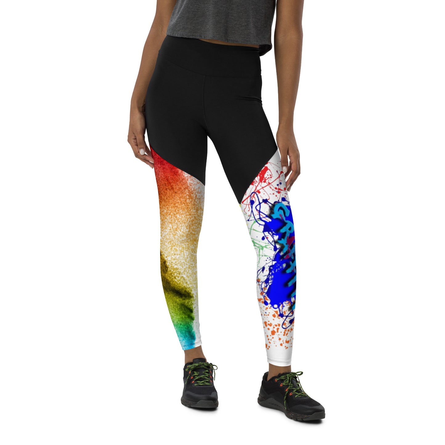 Sports Leggings Canvas Graffitti