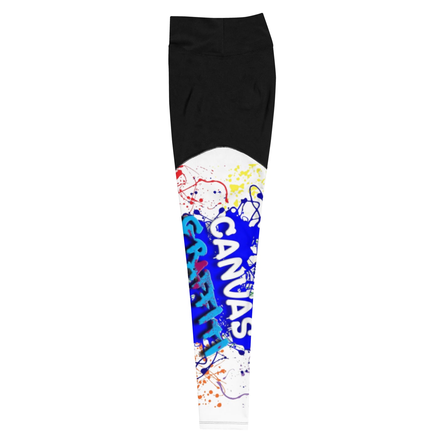 Sports Leggings Canvas Graffitti