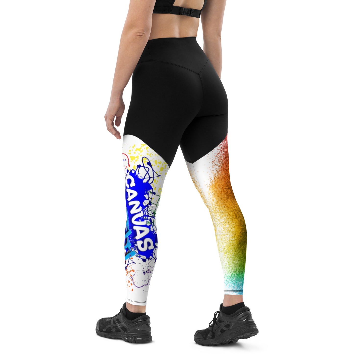 Sports Leggings Canvas Graffitti
