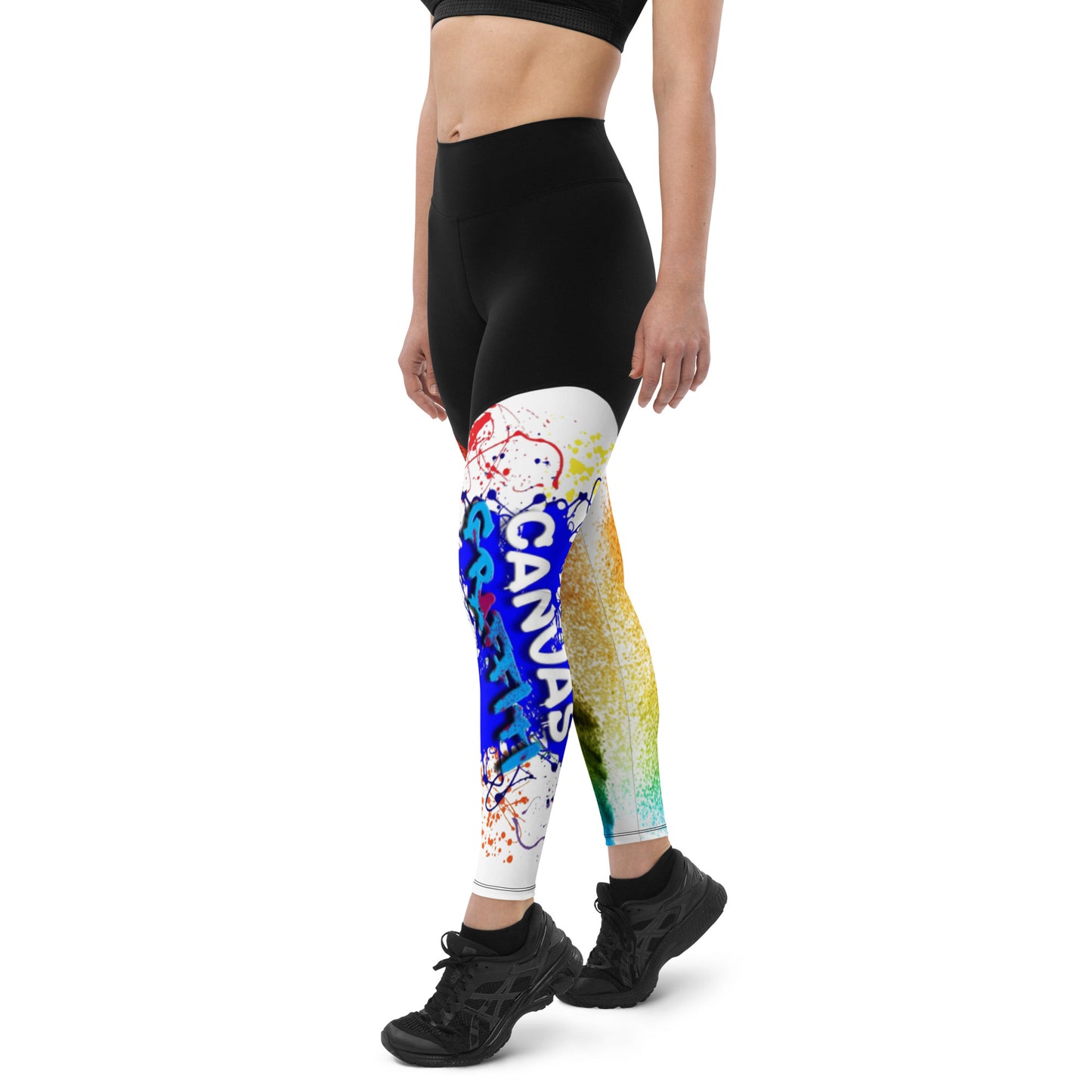 Sports Leggings Canvas Graffitti
