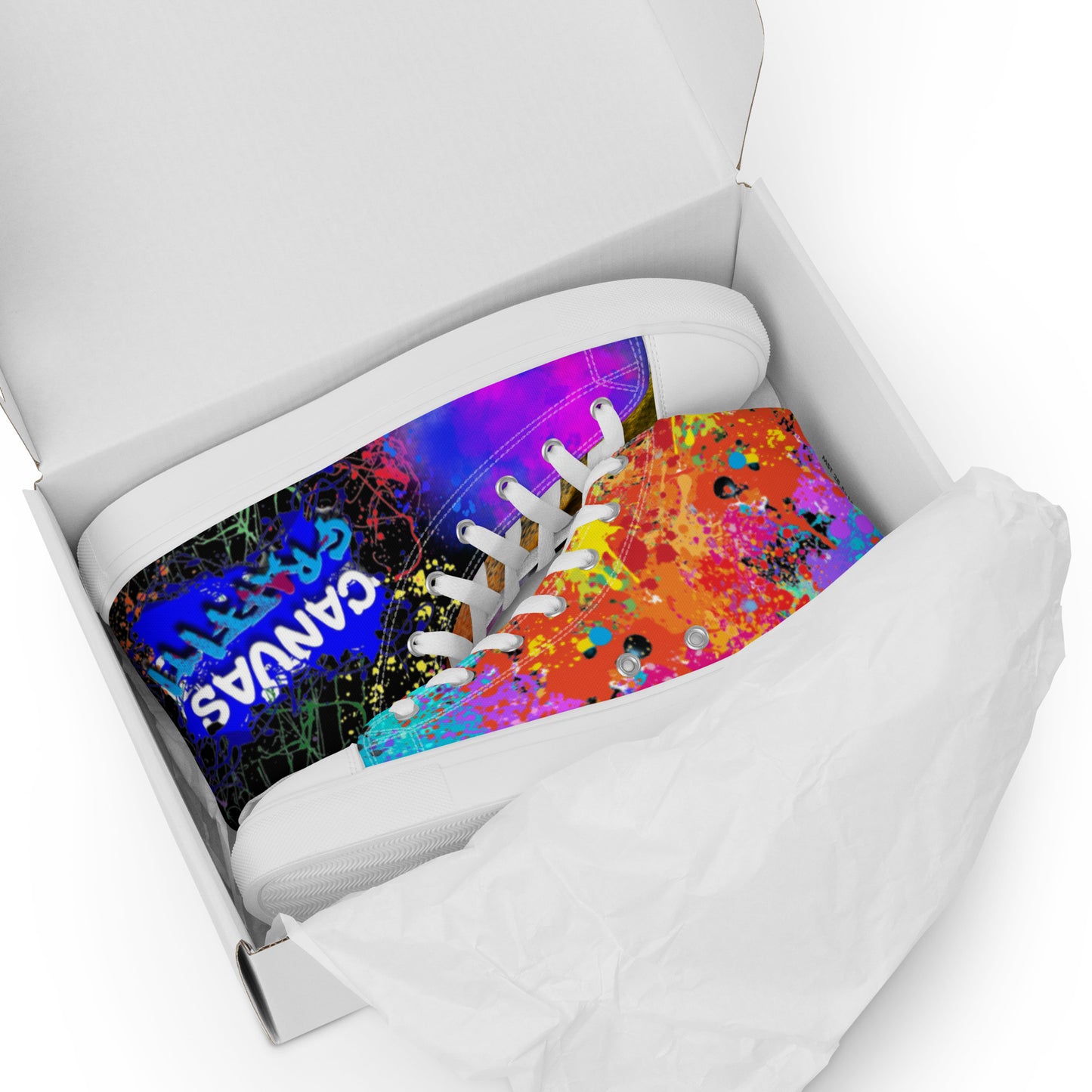 Women’s high top canvas shoes limited addition Canvas Graffitti