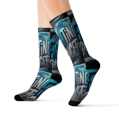 Cancer Sublimation Socks Printify