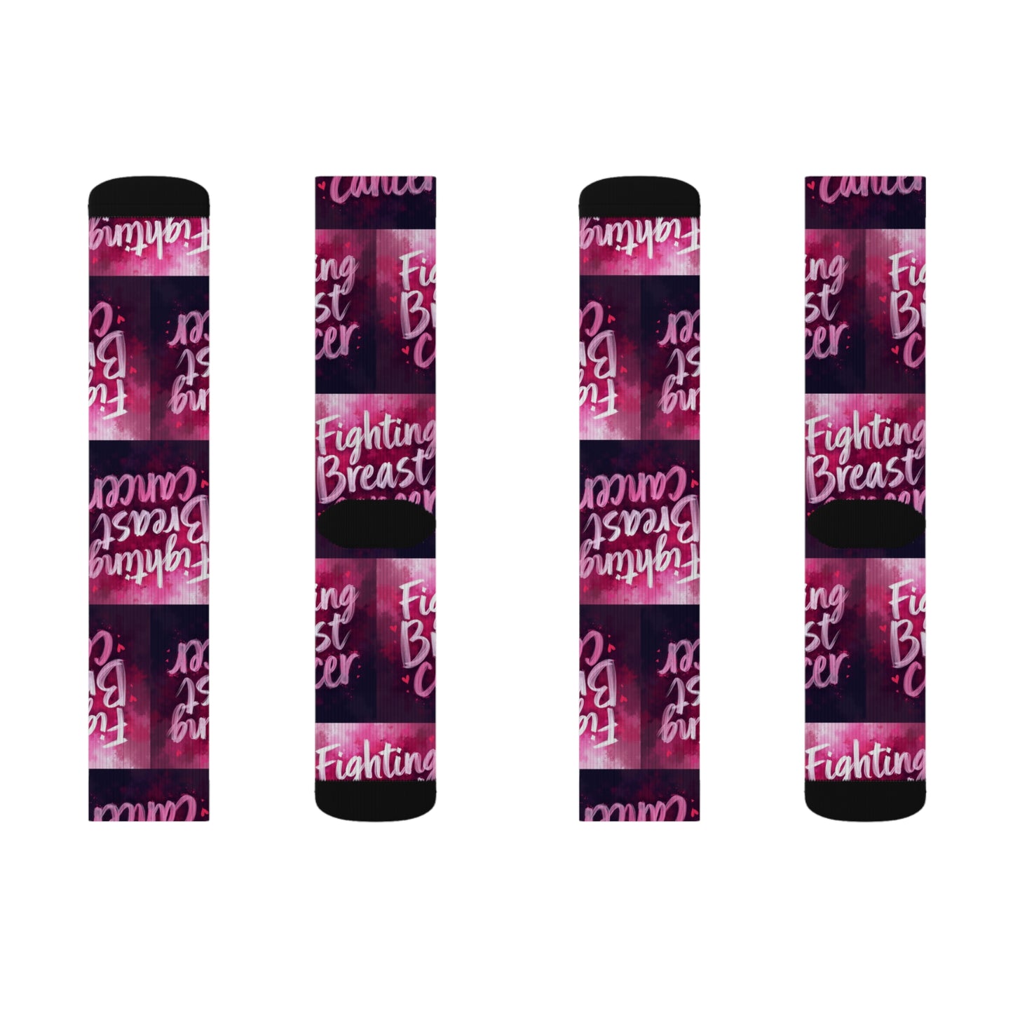 Breast Cancer Sublimation Socks Printify