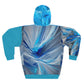 abstract light blue Pullover Hoodie (AOP) Printify