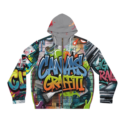 Men's Full-Zip Hoodie (grey) Printify