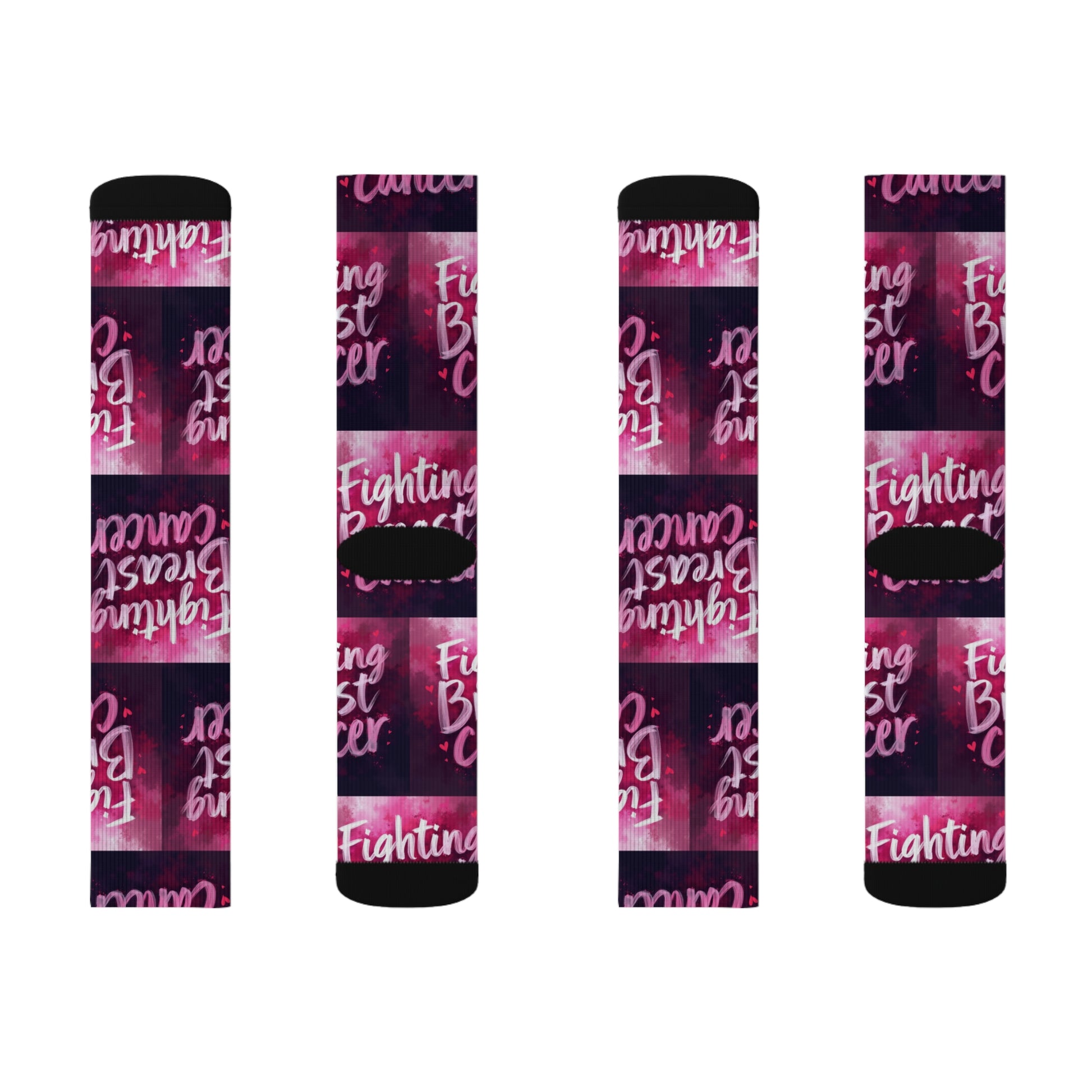 Breast Cancer Sublimation Socks Printify