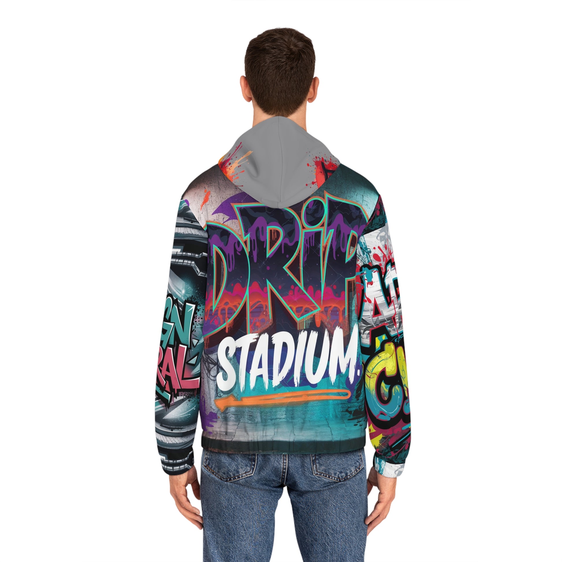 Men's Full-Zip Hoodie (grey) Printify