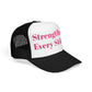 Breast Cancer Trucker Hat (Embroidery)(Strength).