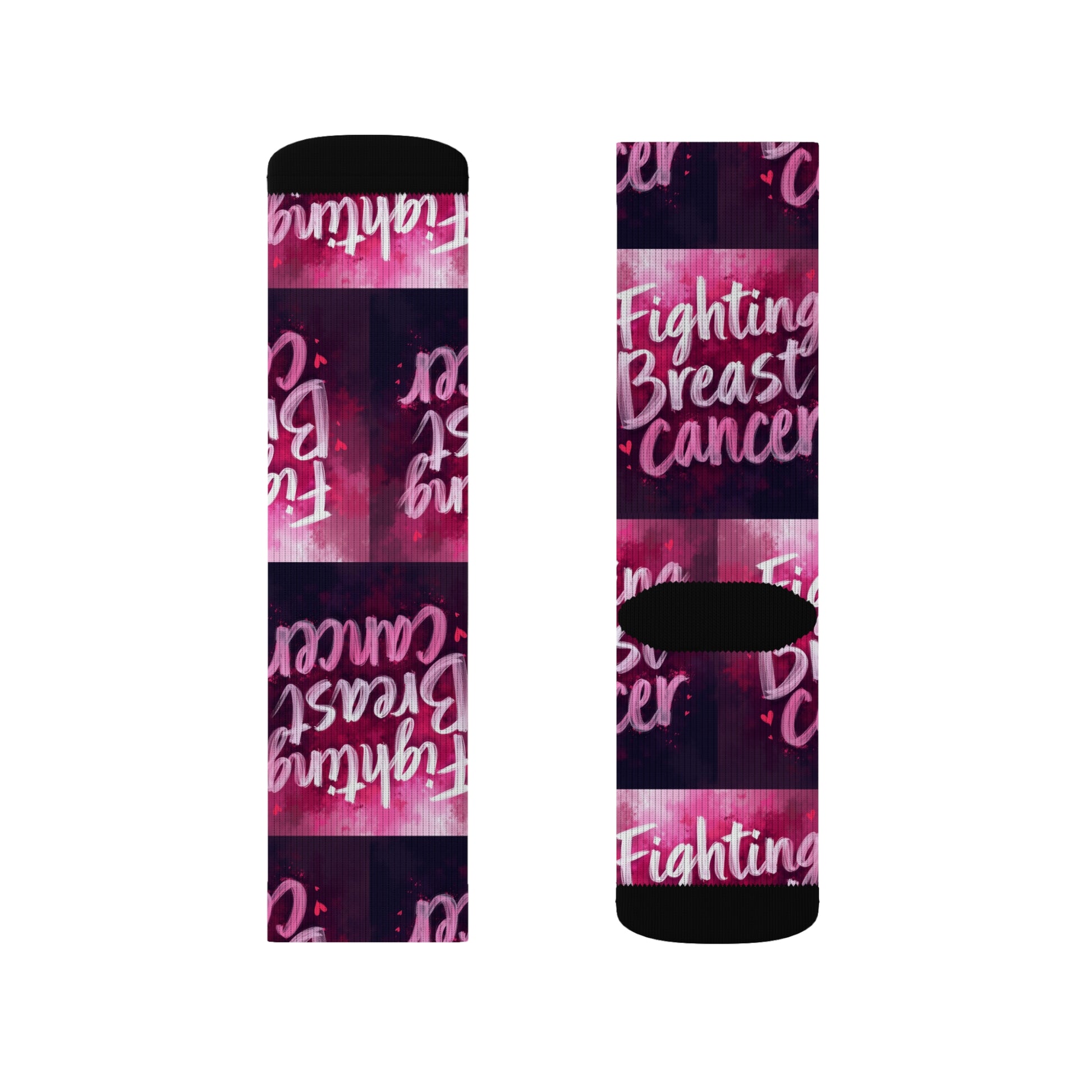 Breast Cancer Sublimation Socks Printify