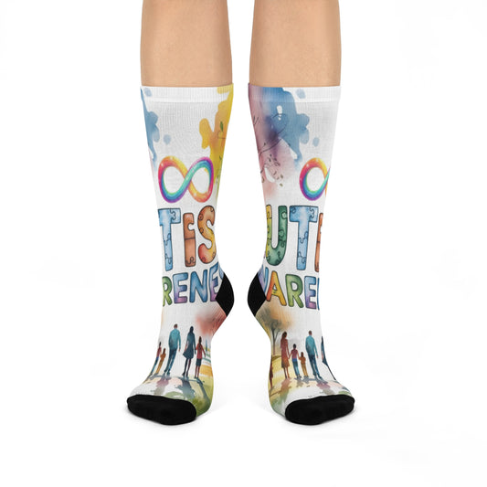 autism awareness Cushioned Crew Socks Printify