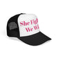Breast Cancer Trucker Hat (Embroidery)(Fight).