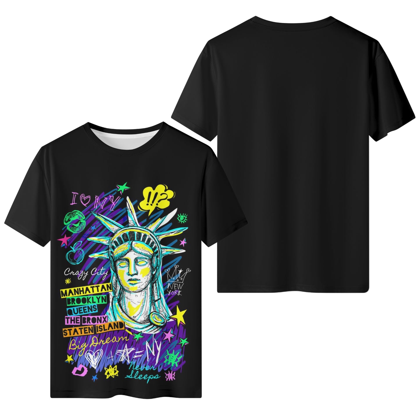 Mens All Over Print Short Sleeve T-Shirt - Canvas Graffitti