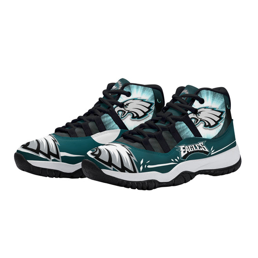 Mens High Top Retro Basketball Sneakers - Canvas Graffitti