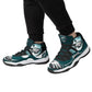 Mens High Top Retro Basketball Sneakers - Canvas Graffitti
