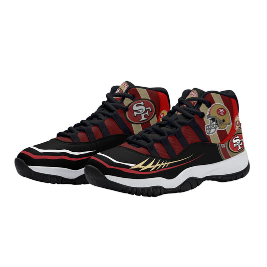 Mens High Top Retro Basketball Sneakers - Canvas Graffitti