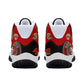 Mens High Top Retro Basketball Sneakers - Canvas Graffitti