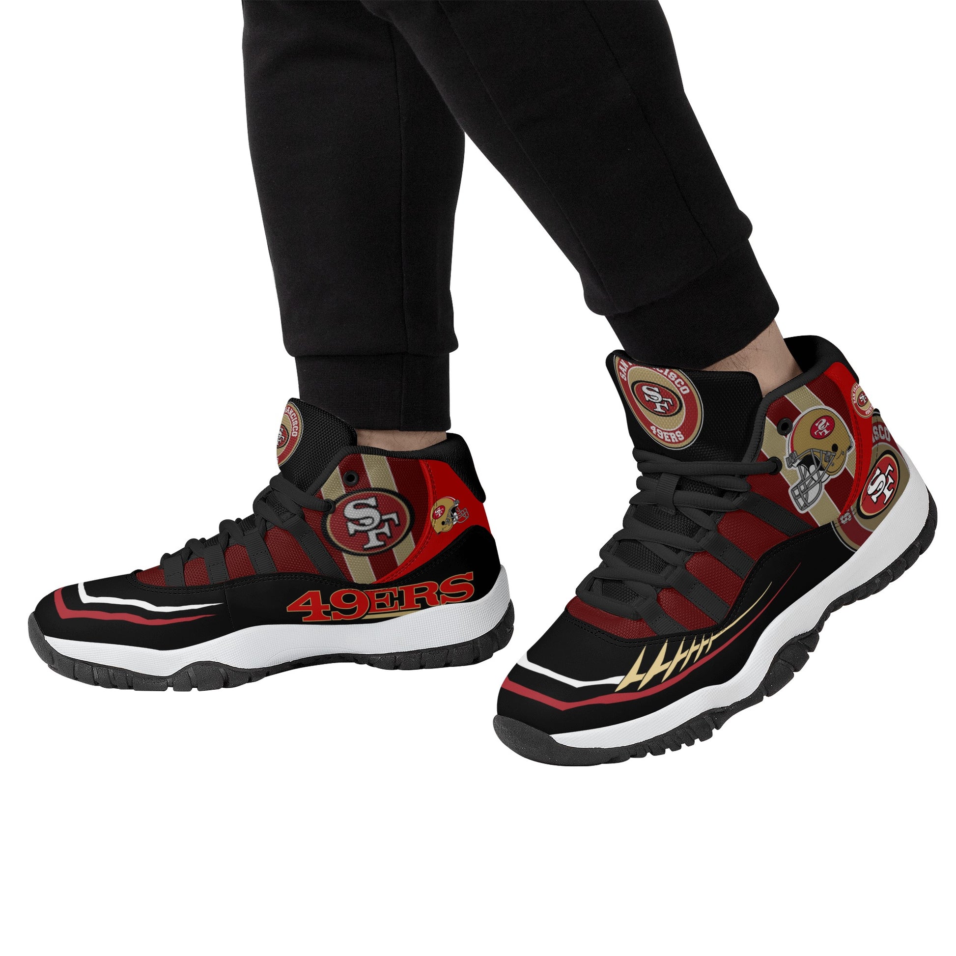 Mens High Top Retro Basketball Sneakers - Canvas Graffitti