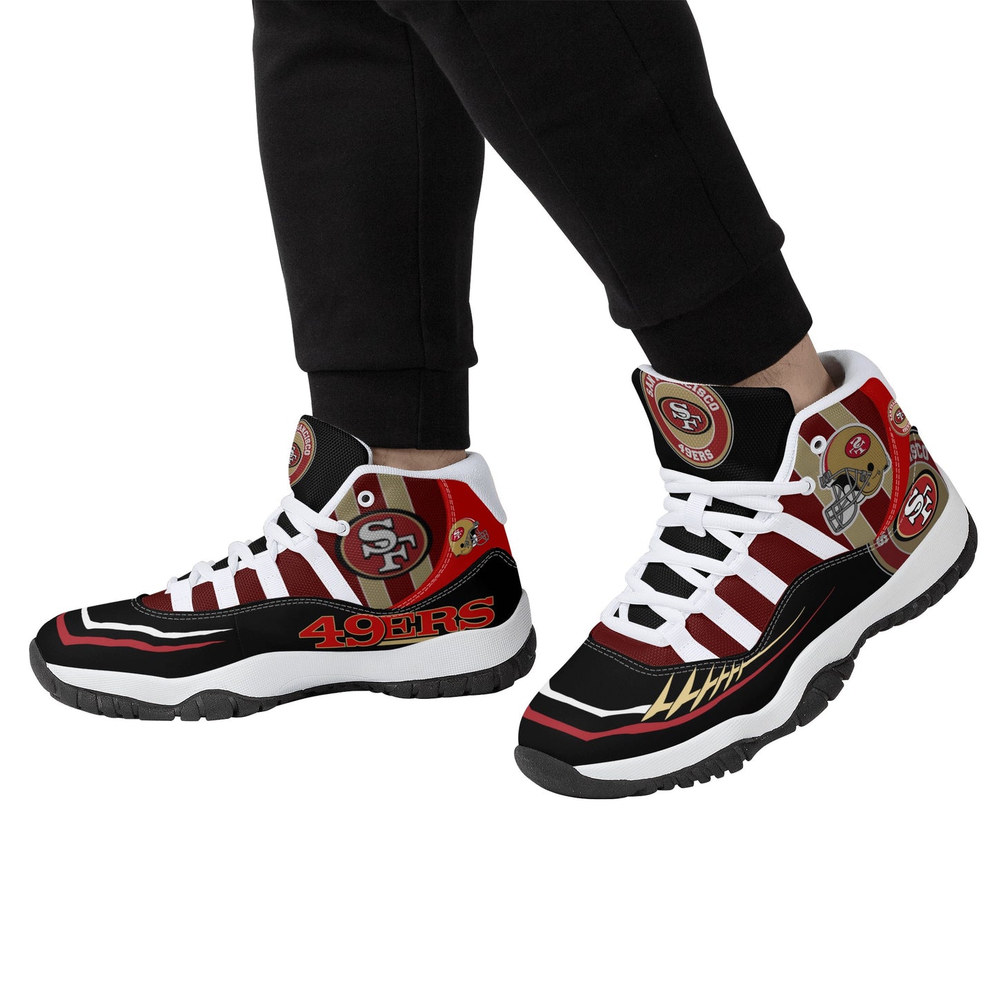 Mens High Top Retro Basketball Sneakers - Canvas Graffitti