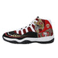 Mens High Top Retro Basketball Sneakers - Canvas Graffitti