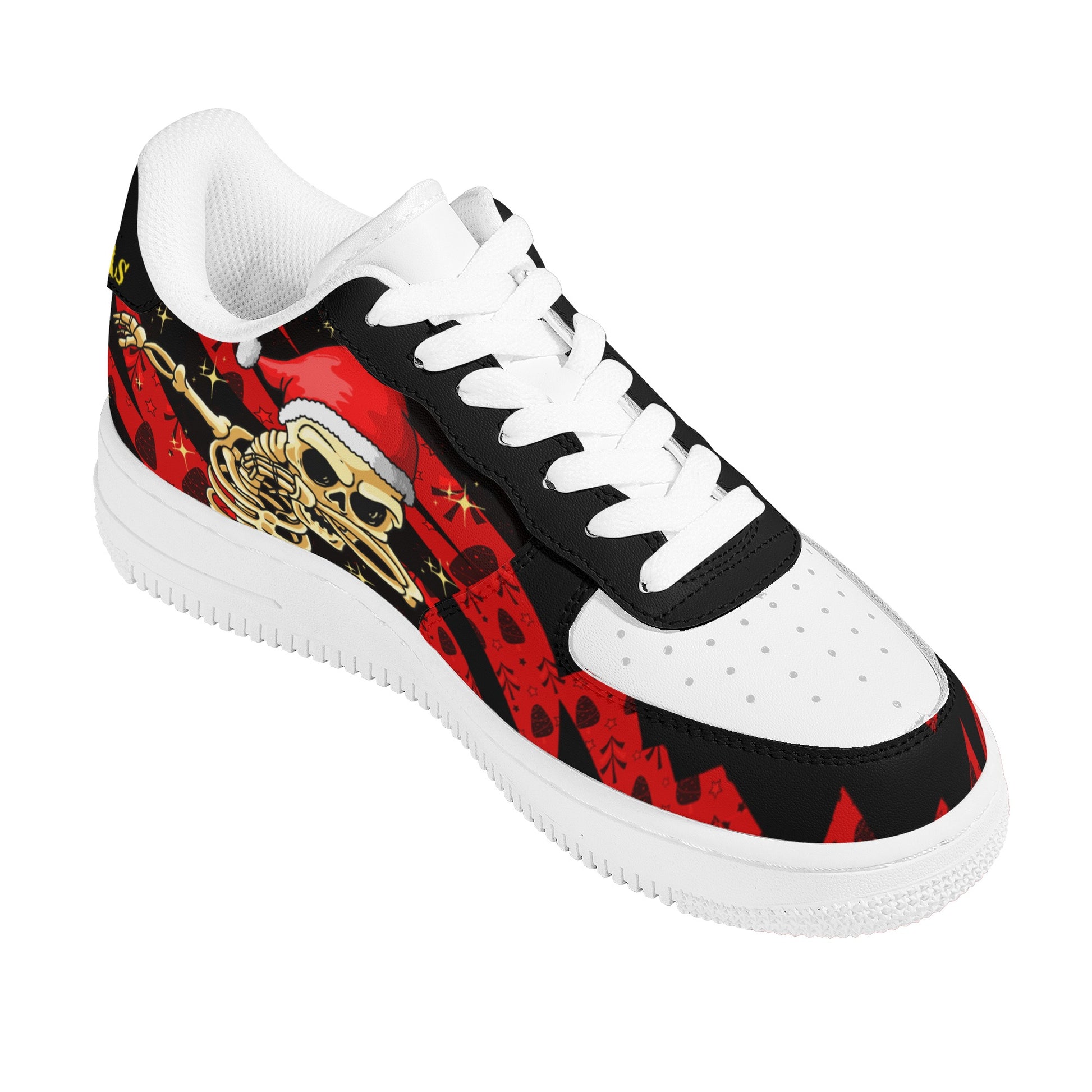 Womens New Design Low Top Leather Shoes - Canvas Graffitti